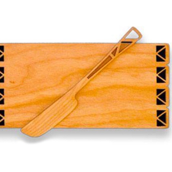 MoonSpoon Butter Board, Handmade Laser cut Cherry Wood. Great For Soft Cheese 🧀 - Picture 5 of 8